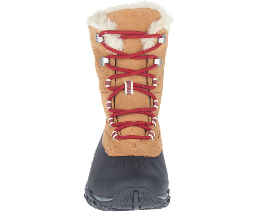 Botas Senhora - Merrell Yokota Polar Waterproof - Caqui/Pretas - LAX986137